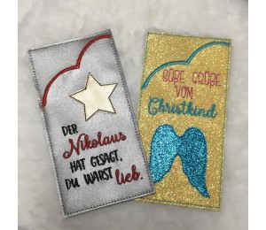 Stickserie ITH - Bestecktaschen Einsteckhüllen Weihnachten Vol. 2